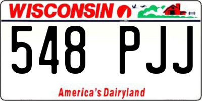 WI license plate 548PJJ