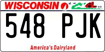 WI license plate 548PJK