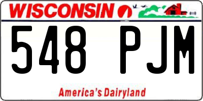 WI license plate 548PJM