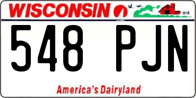WI license plate 548PJN