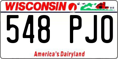 WI license plate 548PJO