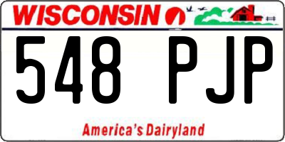 WI license plate 548PJP