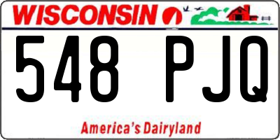 WI license plate 548PJQ