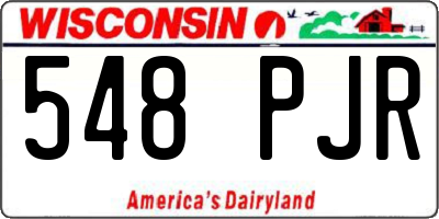 WI license plate 548PJR