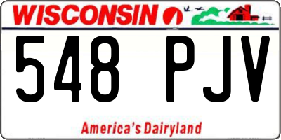 WI license plate 548PJV