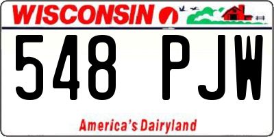 WI license plate 548PJW
