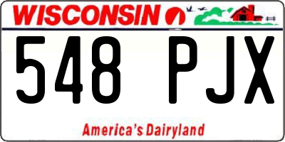 WI license plate 548PJX