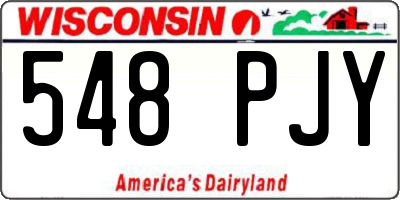 WI license plate 548PJY