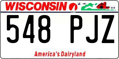WI license plate 548PJZ