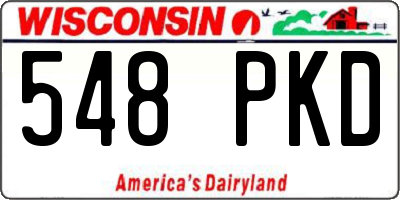 WI license plate 548PKD