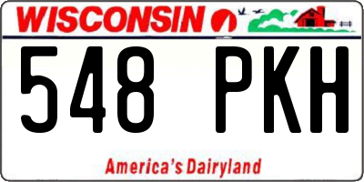 WI license plate 548PKH