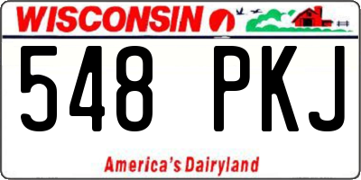 WI license plate 548PKJ