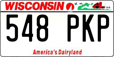 WI license plate 548PKP