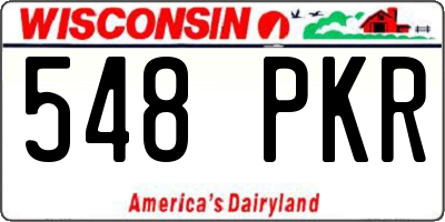 WI license plate 548PKR