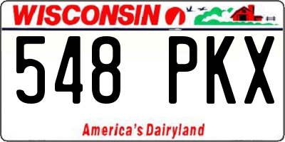 WI license plate 548PKX