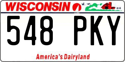 WI license plate 548PKY