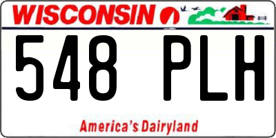 WI license plate 548PLH