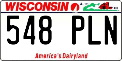 WI license plate 548PLN