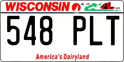 WI license plate 548PLT