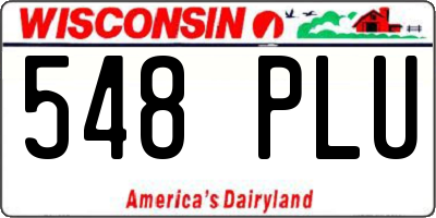 WI license plate 548PLU