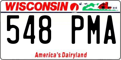 WI license plate 548PMA