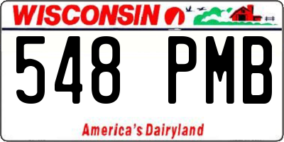 WI license plate 548PMB