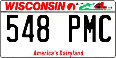 WI license plate 548PMC