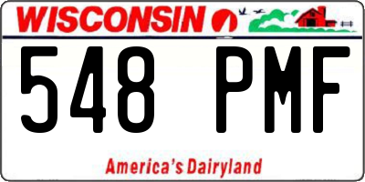 WI license plate 548PMF