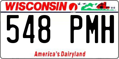 WI license plate 548PMH