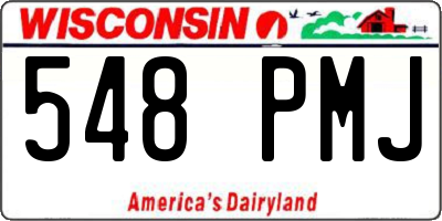 WI license plate 548PMJ