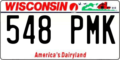 WI license plate 548PMK