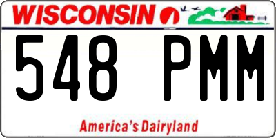WI license plate 548PMM