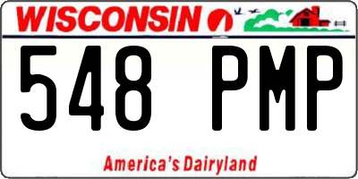 WI license plate 548PMP