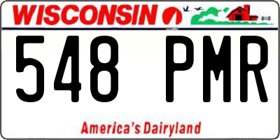 WI license plate 548PMR