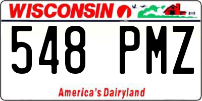 WI license plate 548PMZ