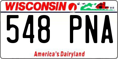 WI license plate 548PNA