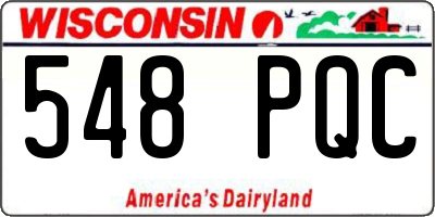 WI license plate 548PQC