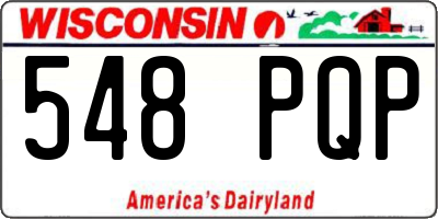 WI license plate 548PQP