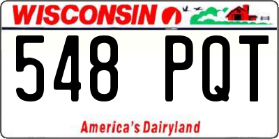 WI license plate 548PQT