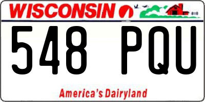 WI license plate 548PQU
