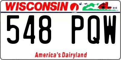 WI license plate 548PQW