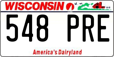 WI license plate 548PRE