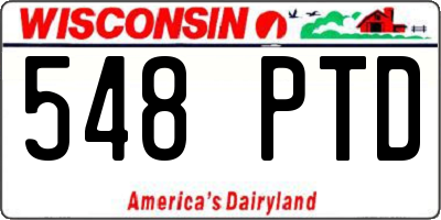 WI license plate 548PTD
