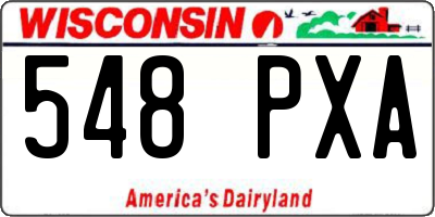 WI license plate 548PXA