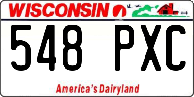 WI license plate 548PXC