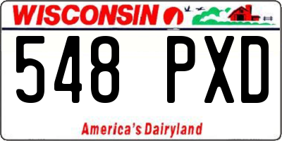 WI license plate 548PXD