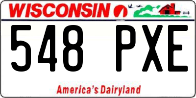 WI license plate 548PXE