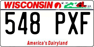 WI license plate 548PXF