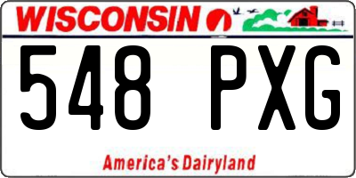 WI license plate 548PXG
