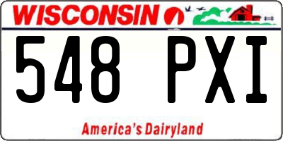 WI license plate 548PXI